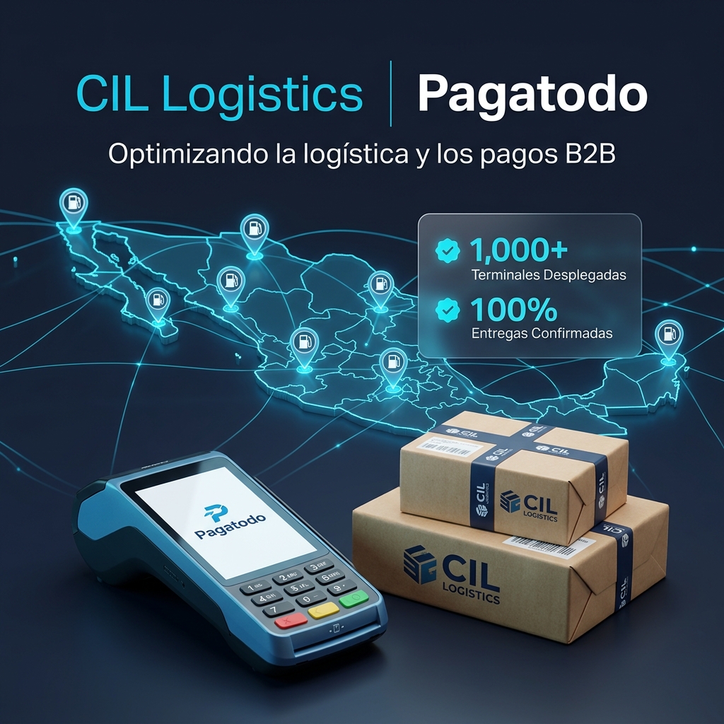 Despliegue de terminales de cobro en gasolineras de México por CIL Logistics para Pagatodo