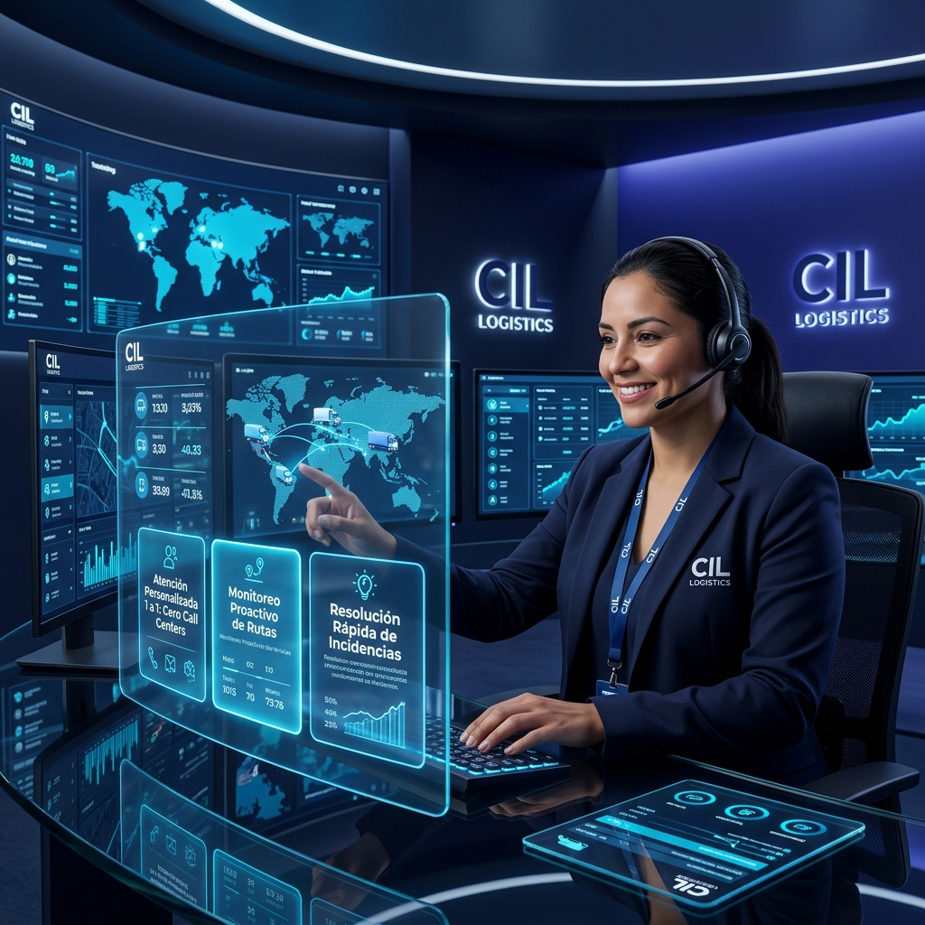 Ejecutivo de atención al cliente de CIL coordinando entregas en tiempo real